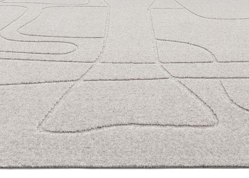 Dywan jasnoszary wełniany Agnella Ladnini - brzeg