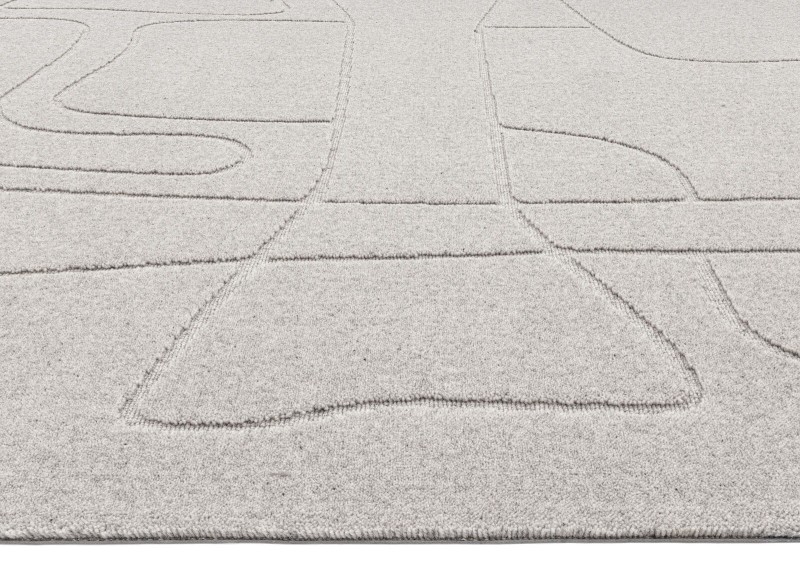 Dywan jasnoszary wełniany Agnella Ladnini - brzeg