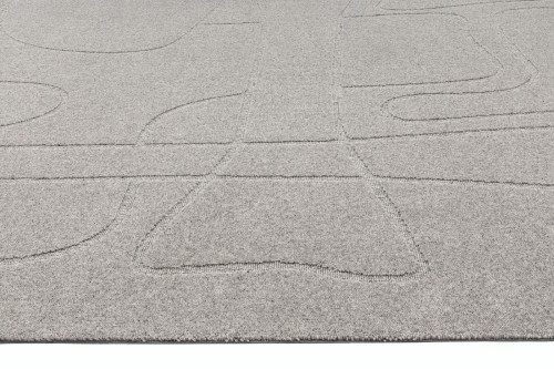 Szary dywan wełniany Agnella Ladnini Morphic - brzeg