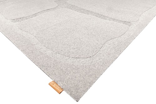 Dywan jasny szary wełniany do salonu Agnella Ladnini Morphic Organica - róg