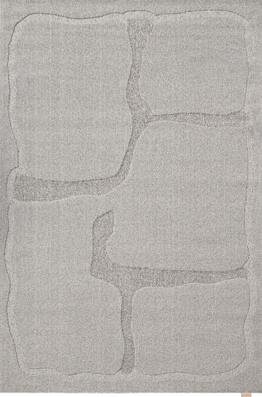 Dywan szary wełniany Agnella Ladnini Morphic Organica