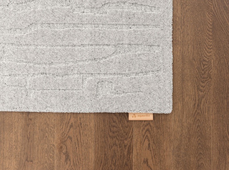 Dywan wełniany jasnoszary Agnella Ladnini Morphic Rifts H - boki