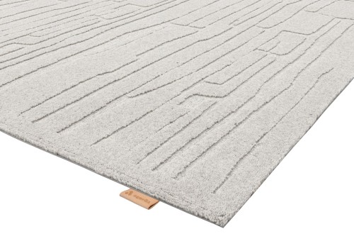 Dywan jasnoszary wełniany Agnella Ladnini Morphic Rifts V - boki