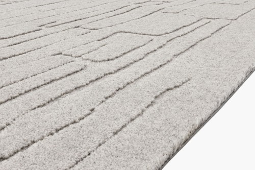Jasnoszary dywan wełniany Agnella Ladnini Morphic Rifts V - runo