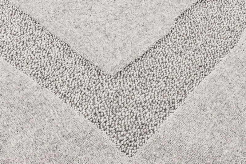 Dywan wełniany jasnoszary Agnella Ladnini Morphic Rocca - runo 3d