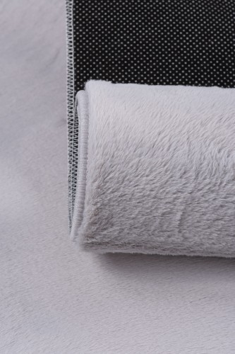 Dywan pluszowy Rabbit Foxy szary zwinięty w rulon