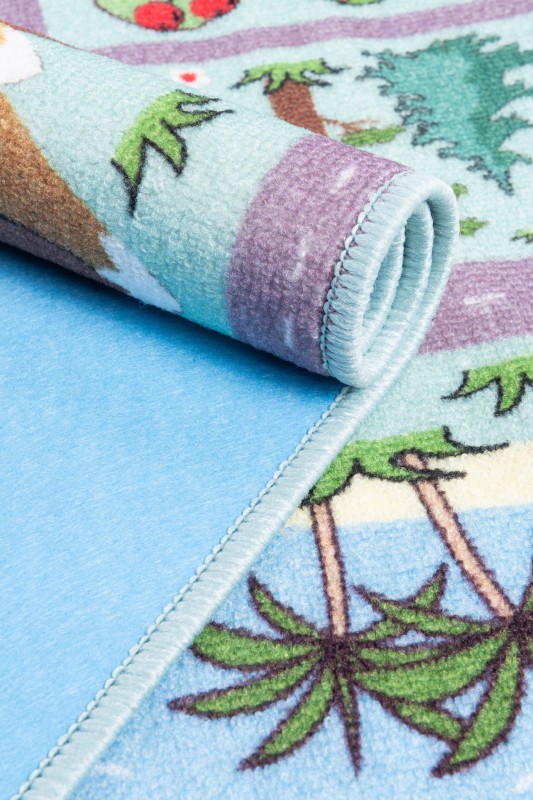 Dywan Stella Ulice morski detal zwinięty spód filcowy