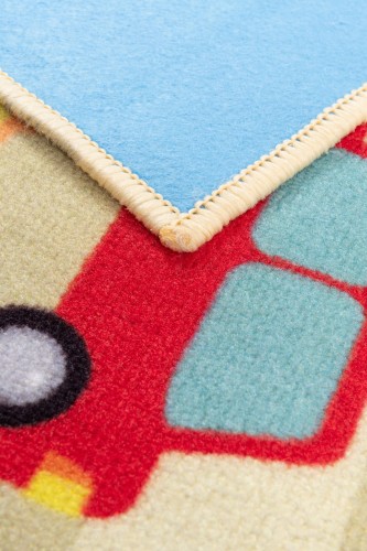 Dywan Stella Ulice beżowy detal róg dywanu spód filcowy