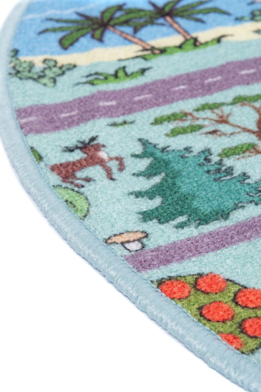 Dywan okrągły Stella Ulice  obszycie brzegu dywanywitek