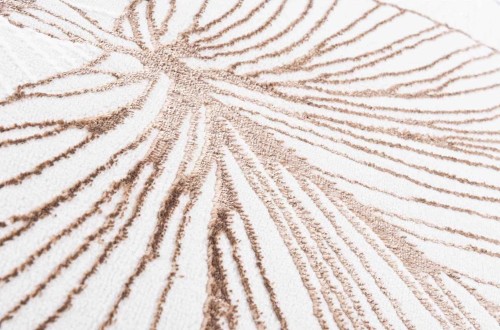 Zbliżenie runa dywanu Creation Liść New szaro-beżowego