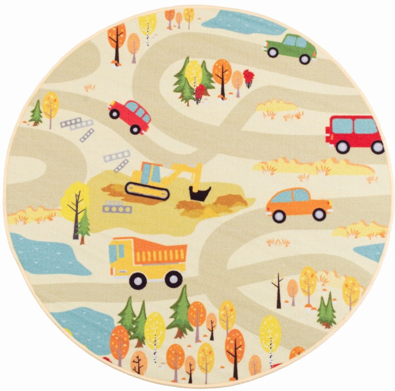 Dywan okrągły Stella w ulice beżowy