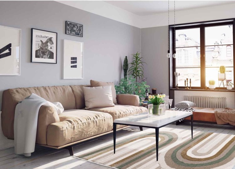 Dywan nowoczesny Moda łuki wielokolorowy do salonu