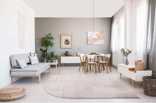 Dywan Moda kształt geometryczny wielokolorowy do salonu