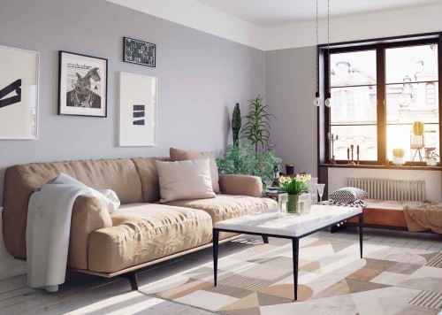 Dywan nowoczesny Moda geometryczny wielokolorowy do salonu