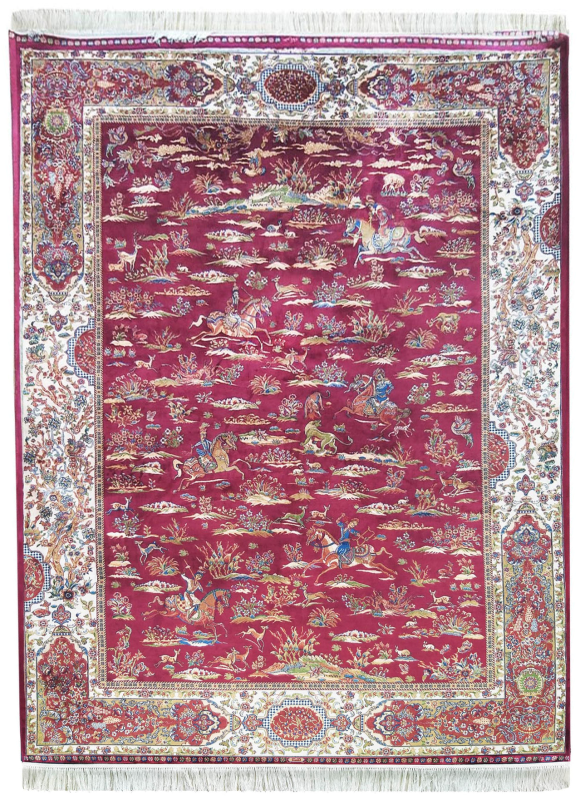 Dywan ekskluzywny QUM Silk 10 czerwony _dywanywitek_pl_