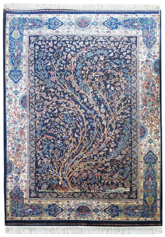 Dywan ekskluzywny QUM Silk 11 granatowy _dywanywitek_pl_