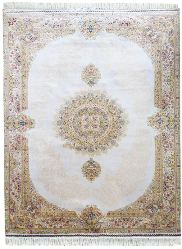 Dywan ekskluzywny QUM Silk 03 kremowy _dywanywitek_pl_