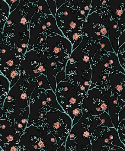 Tapeta gałązki Khroma Summer SUM203 Sari Teal.jpg