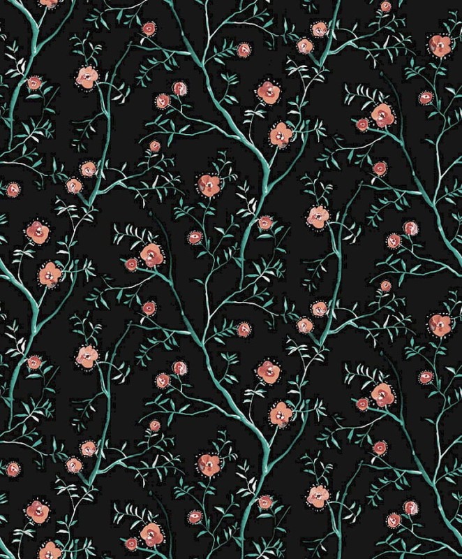 Tapeta gałązki Khroma Summer SUM203 Sari Teal.jpg