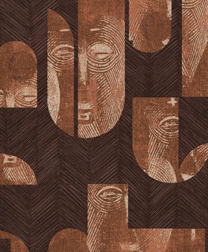 Tapeta etniczna Khroma Tribute TRI302 Mask Coconut.jpg