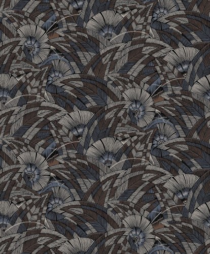 Tapeta z egzotycznymi roślinami Khroma Tribute TRI401 Bali Slate.jpg