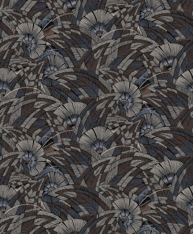 Tapeta z egzotycznymi roślinami Khroma Tribute TRI401 Bali Slate.jpg