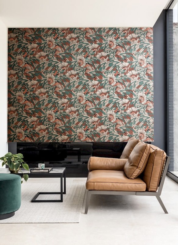 Nowoczesny salon z tapetą Khroma Tribute TRI409 Bali Viridis.jpg