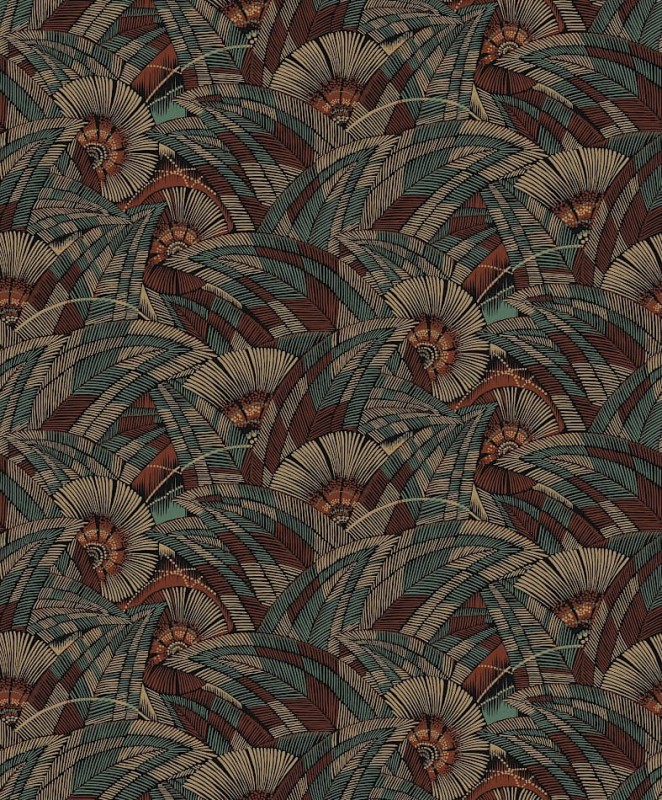 Tapeta z egzotycznymi roślinami Khroma Tribute TRI409 Bali Viridis.jpg