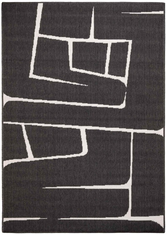 Dywan zewnętrzny outdoor Delmar Geometria czarny