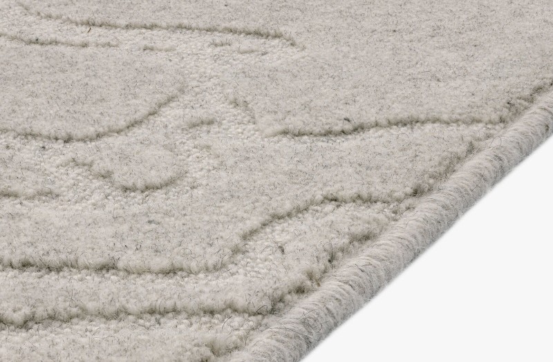 Runo i obszycie dywanu wełnianego Agnella Noble Tarion jasny szary
