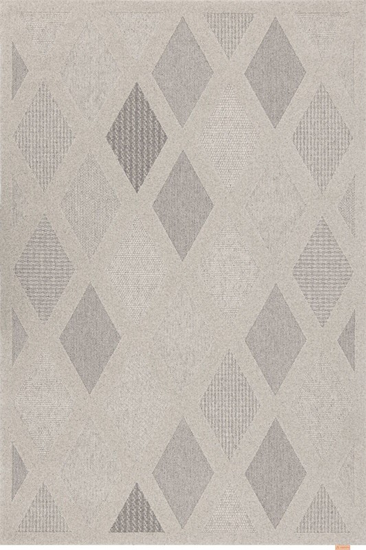 Dywan Art Deco wełniany Agnella Noble Elois szary