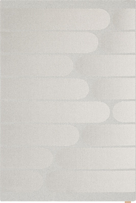 Dywan Art Deco wełniany Agnella Noble Milo szary