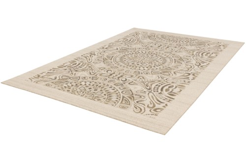 Dywan wełniany Agnella Tempo Natural Tula krem - widok z ukosa