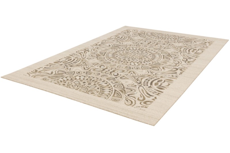 Dywan wełniany Agnella Tempo Natural Tula krem - widok z ukosa