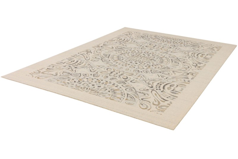 Dywan wełniany Agnella Tempo Natural Tula jasny szary - widok z ukosa