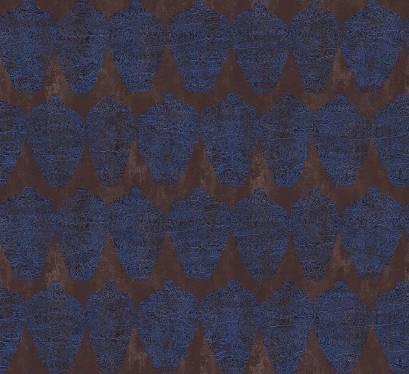 Tapeta etniczne wazony Khroma Terra TER205 Hemia Indigo.jpg