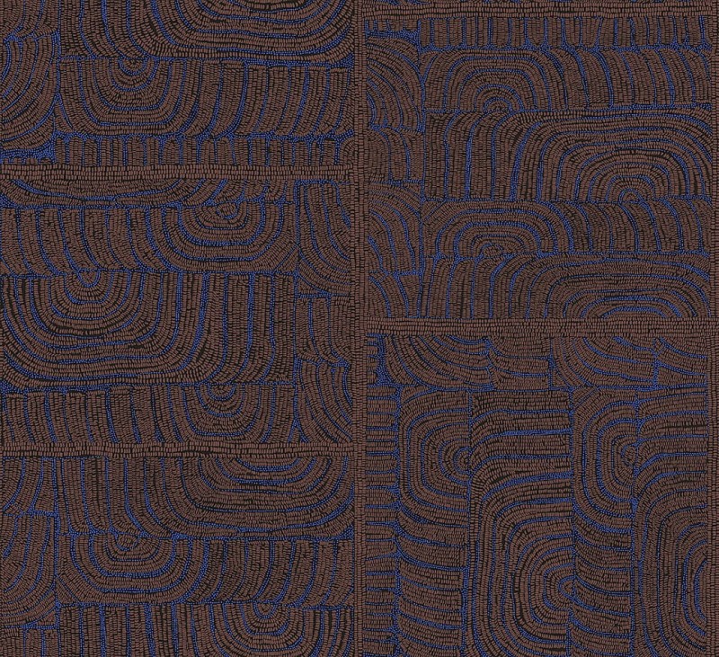 Tapeta w kolorze indygo Khroma Terra TER505 Tehani Indigo.jpg