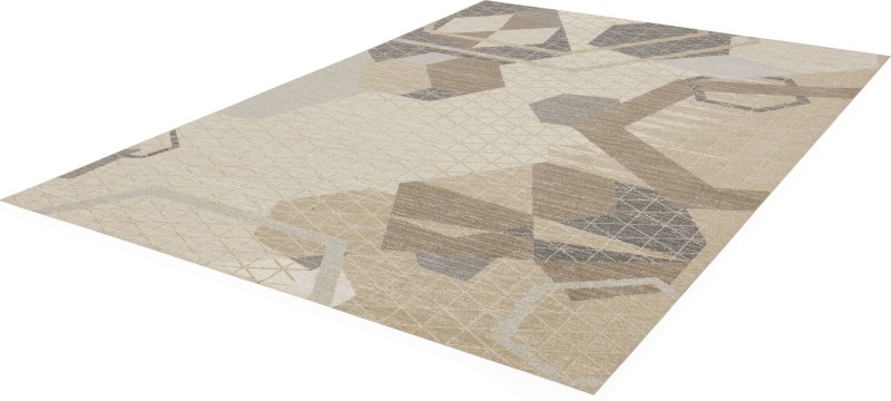 Dywan nowoczesny wełniany Agnella Tempo Natural Folio beż - rzut ukośny