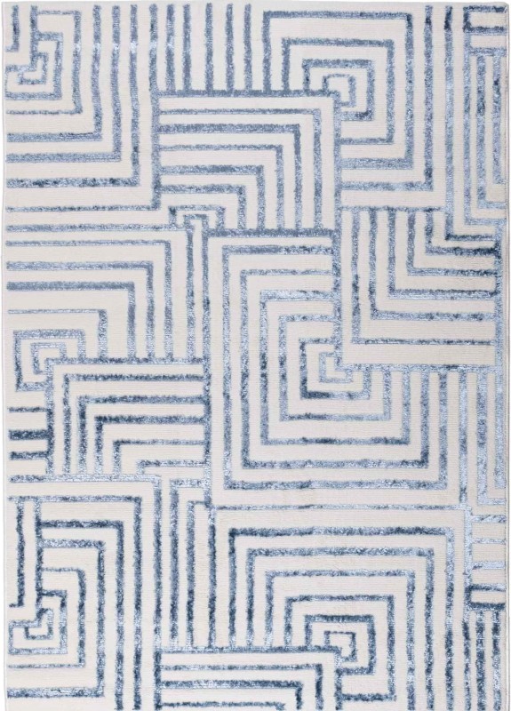 Dywan nowoczesny salamanca kwadraty niebieski
