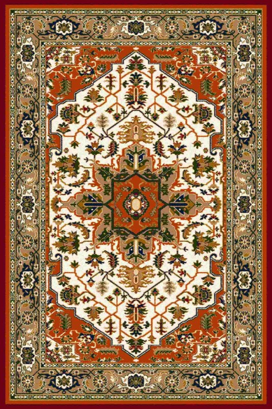 Dywan klasyczny wełniany Agnella Tempo Harvey terakota