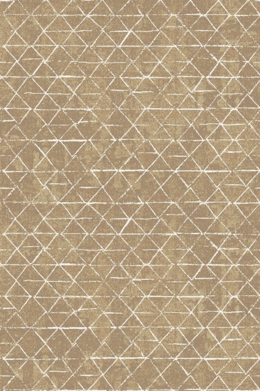 Dywan geometryczny wełniany Agnella Tempo Inke jasny brąz