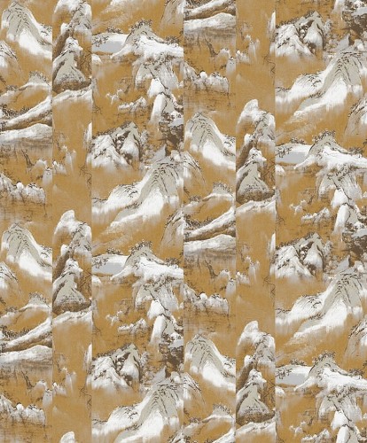 Tapeta z górami Khroma Kimono KIM301 Akiyama Gold.jpg