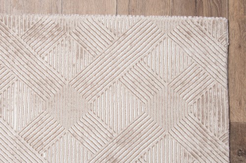 Boki beżowego dywanu art deco Anett E800AC