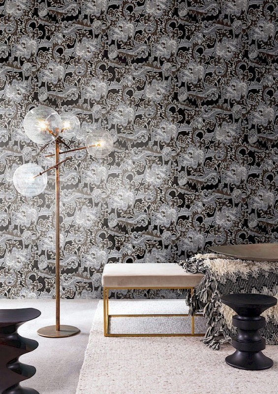 Aranżacja wnętrza z tapetą Khroma Kimono KIM203 Kimora Night.jpg