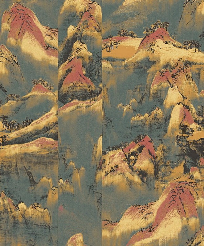Tapeta z górami Khroma Kimono KIM302 Akiyama Topiara.jpg