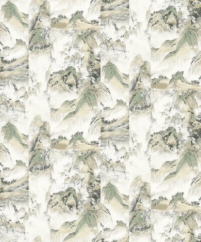 Tapeta z górskim pejzażem Khroma Kimono KIM303 Akiyama Meadow.jpg