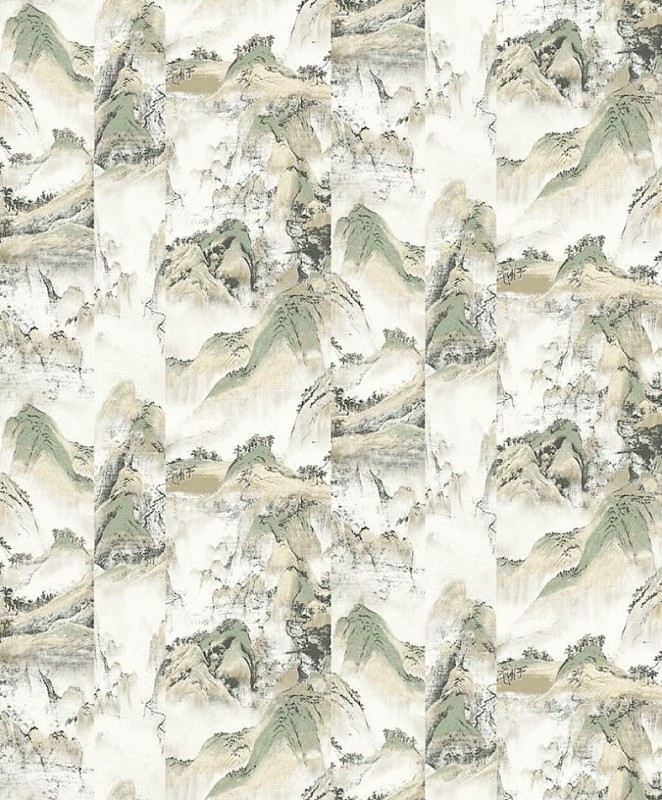 Tapeta z górskim pejzażem Khroma Kimono KIM303 Akiyama Meadow.jpg