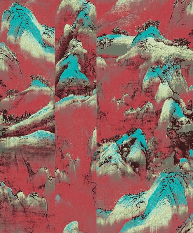 Tapeta z górami Khroma Kimono KIM304 Akiyama Spicy.jpg
