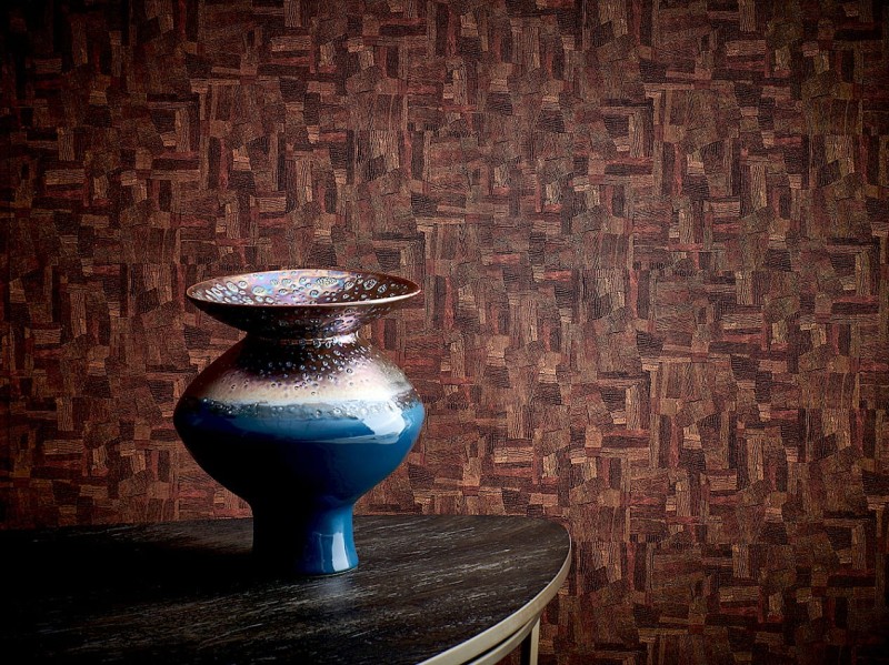 Granatowy wazon na tle tapety Khroma Kimono KIM403 Fujita Topiara.jpg