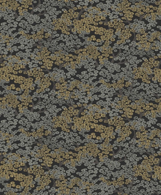 Tapeta kwitnące drzewa Khroma Kimono KIM802 Yuka Gold.jpg